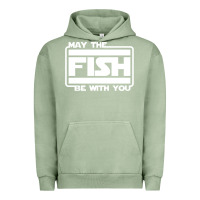 Pigment Oil Green May The Fish Be With You Fishing3 Urban Hoodie - linhVisuals