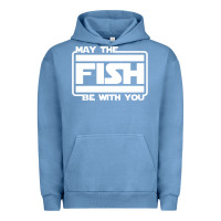 Pigment Pebble Blue May The Fish Be With You Fishing3 Urban Hoodie - linhVisuals
