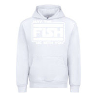 White May The Fish Be With You Fishing3 Urban Hoodie - linhVisuals
