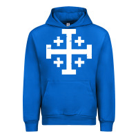 Cobalt crusader cross of jerusalem Urban Hoodie - linhVisuals