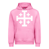Fuchsia Pink crusader cross of jerusalem Urban Hoodie - linhVisuals