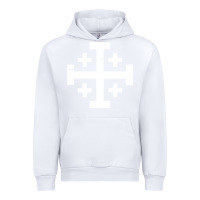 White crusader cross of jerusalem Urban Hoodie - linhVisuals