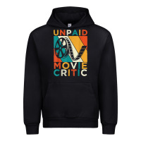 Black unpaid movie critic shirt film cinema motion picture fan t shirt Urban Hoodie - linhVisuals