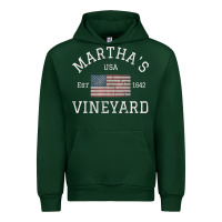 Forest Green martha's vineyard massachusetts american flag usa vintage pullover hoo Urban Hoodie - linhVisuals