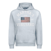 Heather Grey martha's vineyard massachusetts american flag usa vintage pullover hoo Urban Hoodie - linhVisuals