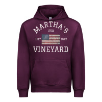 Mauve Wine martha's vineyard massachusetts american flag usa vintage pullover hoo Urban Hoodie - linhVisuals
