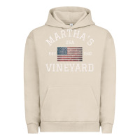 Pigment French Oak martha's vineyard massachusetts american flag usa vintage pullover hoo Urban Hoodie - linhVisuals
