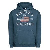 Martha's Vineyard Massachusetts American Flag Usa Vintage Pullover Hoo Urban Hoodie | Teevron