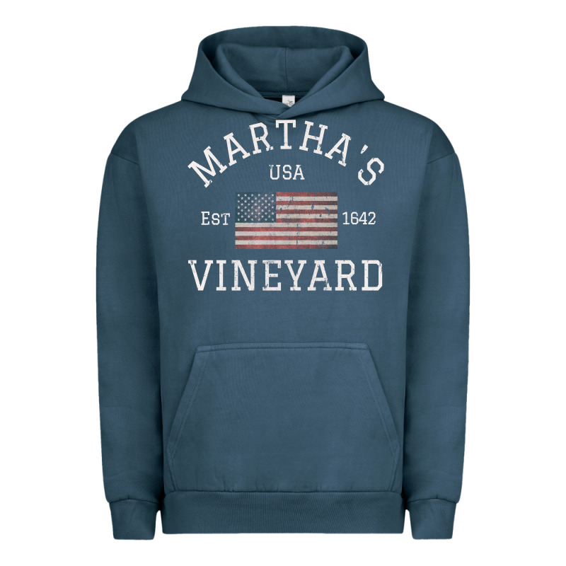 Martha's Vineyard Massachusetts American Flag Usa Vintage Pullover Hoo Urban Hoodie by linhVisuals | Teevron