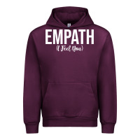 Mauve Wine empath i feel you gift for empathetic person empathy pullover hoodie Urban Hoodie - linhVisuals