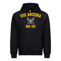 Black uss arizona bb 39 battleship t shirt Urban Hoodie - linhVisuals