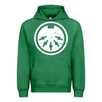Emerald distressed midi plug synthesizer Urban Hoodie - linhVisuals