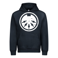 Navy distressed midi plug synthesizer Urban Hoodie - linhVisuals