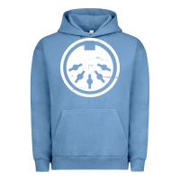 Pigment Pebble Blue distressed midi plug synthesizer Urban Hoodie - linhVisuals