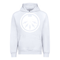 White distressed midi plug synthesizer Urban Hoodie - linhVisuals