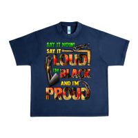 Navy Say it now! say it loud! i'm black and i'm proud Urban Heavy Tee - FaDigitalArtStudio