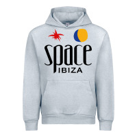 Heather Grey Space Ibiza Urban Hoodie - linhVisuals