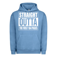 Pigment Pebble Blue Straight Outta The First 164 Pages Urban Hoodie - linhVisuals
