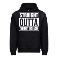 Black Straight Outta The First 164 Pages Urban Hoodie - linhVisuals