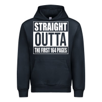 Navy Straight Outta The First 164 Pages Urban Hoodie - linhVisuals