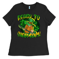 Black Ready to sham rock St. Patrick's Day Ladies Tee - CowGirlArtShop