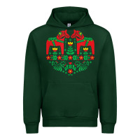 Forest Green swedish dala horse folk art t shirt Urban Hoodie - linhVisuals