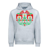 Heather Grey swedish dala horse folk art t shirt Urban Hoodie - linhVisuals