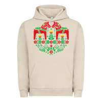 Pigment French Oak swedish dala horse folk art t shirt Urban Hoodie - linhVisuals