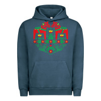 Pigment Midnight Navy swedish dala horse folk art t shirt Urban Hoodie - linhVisuals
