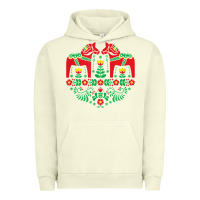 Pigment Pistachio swedish dala horse folk art t shirt Urban Hoodie - linhVisuals