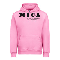 Fuchsia Pink Maryland Institute College of Art Urban Hoodie - linhVisuals