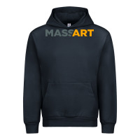 Navy Massachusetts College of Art and Design Urban Hoodie - linhVisuals