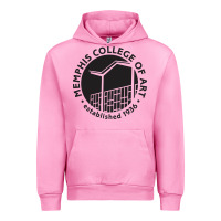 Fuchsia Pink Memphis College of Art Urban Hoodie - linhVisuals