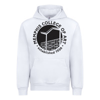 White Memphis College of Art Urban Hoodie - linhVisuals