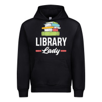 Black womens funny library lady librarian library assistant t shirt Urban Hoodie - linhVisuals