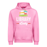 Fuchsia Pink womens funny library lady librarian library assistant t shirt Urban Hoodie - linhVisuals