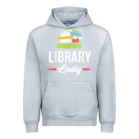 Heather Grey womens funny library lady librarian library assistant t shirt Urban Hoodie - linhVisuals