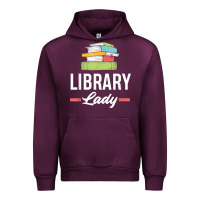 Mauve Wine womens funny library lady librarian library assistant t shirt Urban Hoodie - linhVisuals