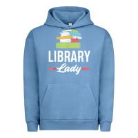 Pigment Pebble Blue womens funny library lady librarian library assistant t shirt Urban Hoodie - linhVisuals