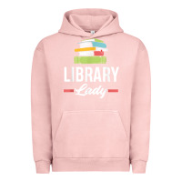 Pigment Salmon womens funny library lady librarian library assistant t shirt Urban Hoodie - linhVisuals