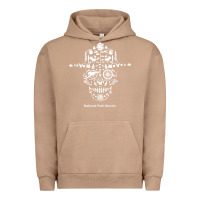 Pigment Burro national park service, skull animals hiking camping eliments t shirt Urban Hoodie - linhVisuals