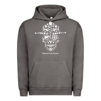Pigment Tornado national park service, skull animals hiking camping eliments t shirt Urban Hoodie - linhVisuals