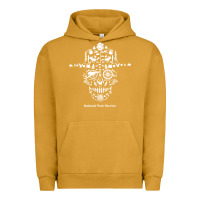 Pigment Peanut Butter national park service, skull animals hiking camping eliments t shirt Urban Hoodie - linhVisuals