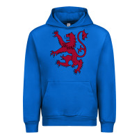 Cobalt lion rampant of scotland, royal banner, royal arms, scottish pride Urban Hoodie - linhVisuals