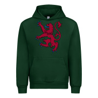 Forest Green lion rampant of scotland, royal banner, royal arms, scottish pride Urban Hoodie - linhVisuals