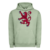 Pigment Oil Green lion rampant of scotland, royal banner, royal arms, scottish pride Urban Hoodie - linhVisuals