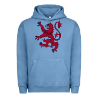 Pigment Pebble Blue lion rampant of scotland, royal banner, royal arms, scottish pride Urban Hoodie - linhVisuals