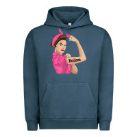 Pigment Midnight Navy believe cancer awareness women gift Urban Hoodie - linhVisuals