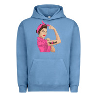 Pigment Pebble Blue believe cancer awareness women gift Urban Hoodie - linhVisuals