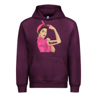 Mauve Wine believe cancer awareness women gift Urban Hoodie - linhVisuals